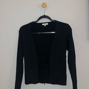 Madewell Black Women's Tie Cardigan